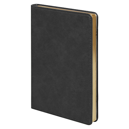 Ежедневник Urban Elegiya Ausone A5, черный с золотистым, недатированный, в полугибкой обложке
