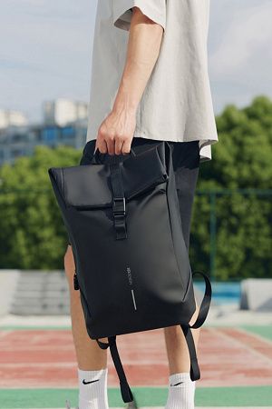Антикражный водонепроницаемый рюкзак Urban Flap-Top, черный