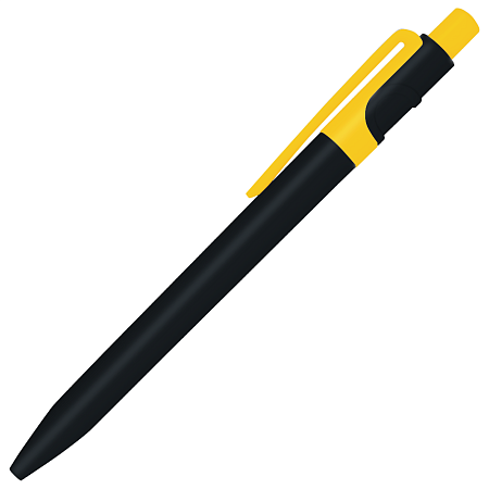 Ручка шариковая пластиковая Ravena Color черная/желтая