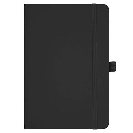 Блокнот Forest  Alfa Polo  Soft А5, недатированный, в твердой обложке, с черной резинкой и петлей для ручки, черный