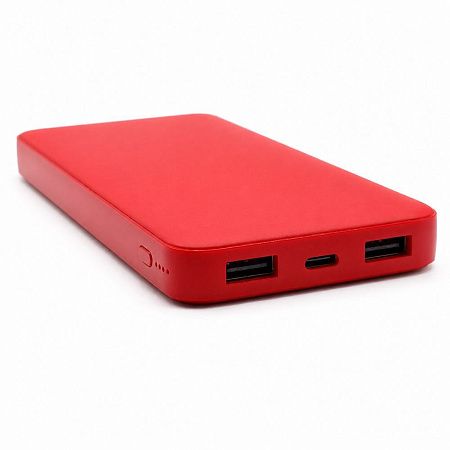 Внешний аккумулятор Polus, 10000 Mah, софт-тач покрытие, оранжевый