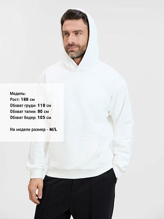 Худи унисекс оверсайз Songo, молочно-белое, размер M/L