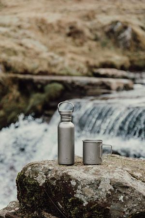 Ультралегкая бутылка для воды Nordic Drift Trail из титана, 600 мл