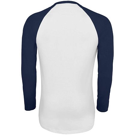 Футболка мужская с длинным рукавом Funky Lsl, белая с темно-синим, размер 3XL