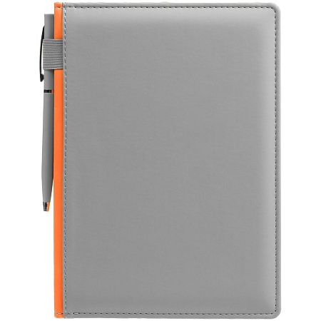 Ежедневник Spain Shall на заказ, недатированный, серый с оранжевым