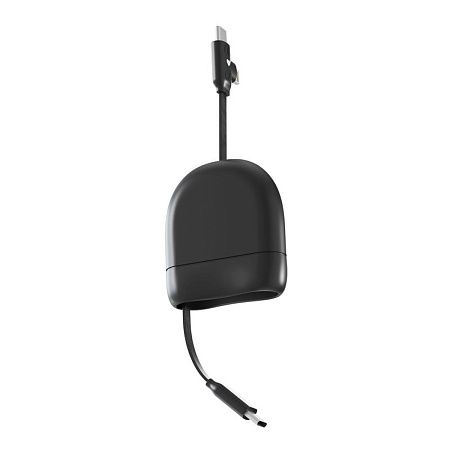 Кабель Xoopar ICE-R с ретрактором 2 в 1, разъёмы USB-C и Lightning, 60 Вт