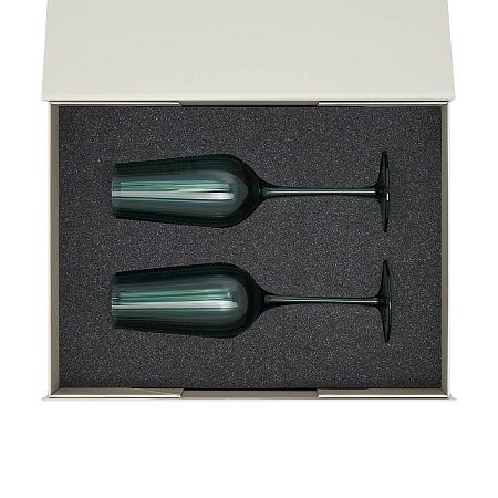 Подарочный набор 2 бокала для шампанского Capri в серой коробке