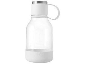 Бутылка для воды 2-в-1 «Dog Bowl Bottle» для питомцев, 1500 мл, с гравировкой на крышке, цвет: белый