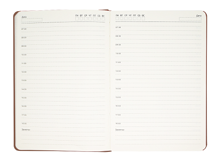 Ежедневник Classic Nebraska А5, коричневый, недатированный, в твердой обложке