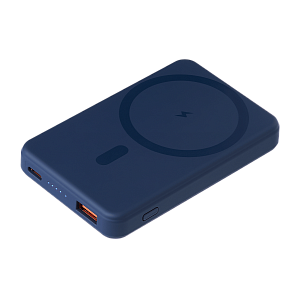 Внешний аккумулятор Largo PD 5000mAh с функцией беспроводной зарядки 15W, синий