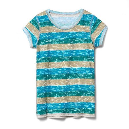 Футболка женская Rayet Lady двусторонняя, голубая с зеленым, размер S