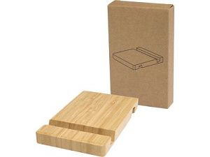 Подставка для телефона и планшета бамбуковая «Bubup», цвет: коричневый