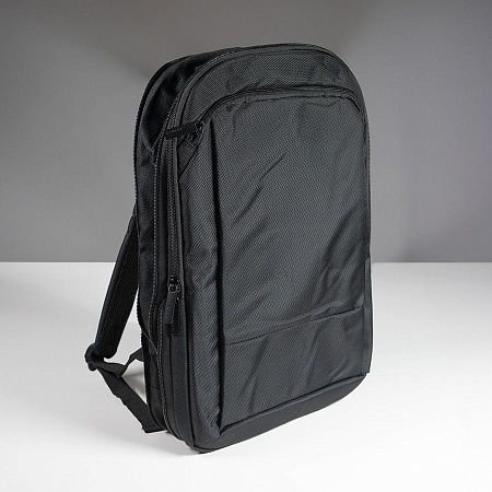 Расширяющийся  рюкзак "Slim" из водостойкого материала, чёрный, 45х30х6 см, ткань верха: 100% полиэстер 1680 D