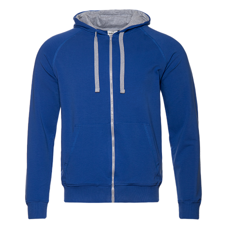 Толстовка мужская STAN с капюшоном на молнии футер без начёса 260, 61, Синий,  (16/1)  (54/XXL)