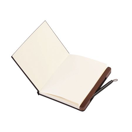 Блокнот "Wood" с ручкой в ореховом магнитном пенале