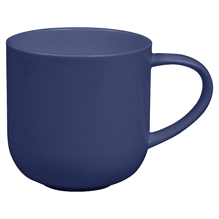 Кружка фарфоровая Casa Grande Iris Color Matt, матовая, темно-синяя/темно-синяя, 400 мл