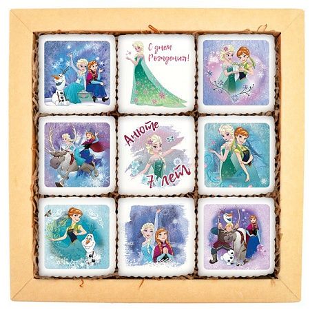 Набор печенья брендированный, 25х25 см