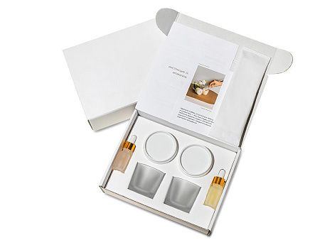 Набор для создания 2-х ароматических свечей: имбирный пряник, рождественская елка