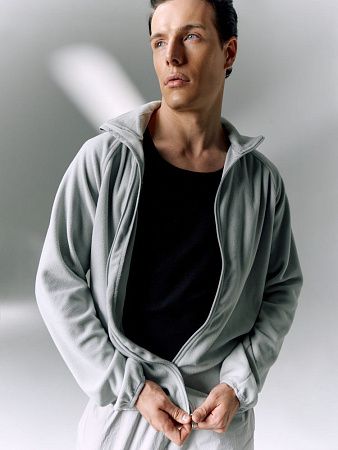 Куртка флисовая унисекс Fliska, светло-серая, размер XL/2XL