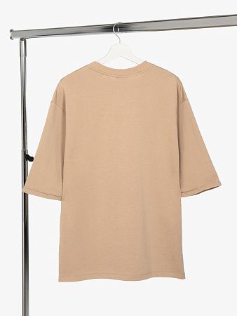 Футболка оверсайз унисекс Kosmos 2.0, бежевая, размер XS/S