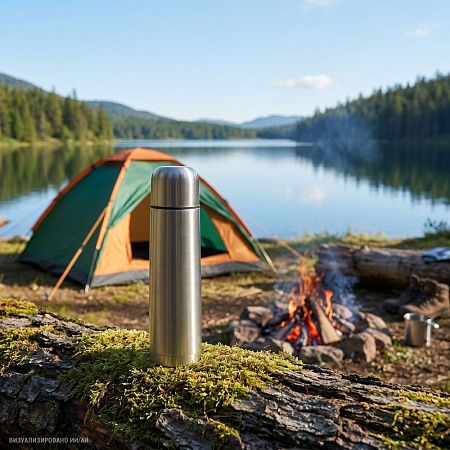 Термос Plain 1000, ver.2, серебристый