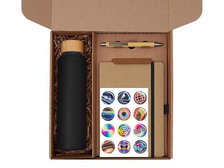 Набор «Wooden» с бутылкой, блокнотом, ручкой и подставкой для телефона 