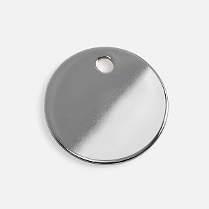 Шильдик металлический Alfa Sirkel, серебристый глянцевый