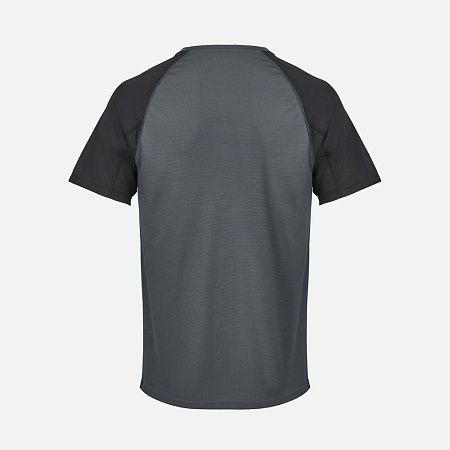 Футболка спортивная унисекс Vortex, черная с темно-серым, размер L