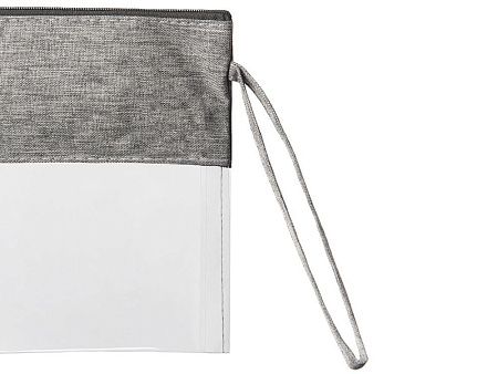 Прозрачная косметичка «Leony» из ПВХ и ткани