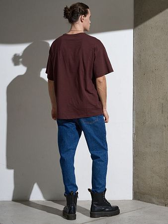 Футболка Oversize Premium, коричневая (шоколад), размер XL