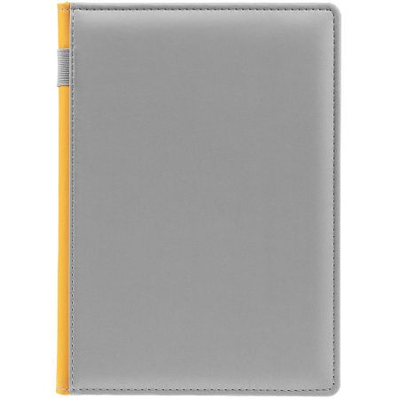 Ежедневник Spain Shall на заказ, недатированный, серый с желтым