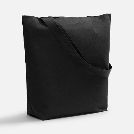 Шопер B5, черный с широкими черными ручками