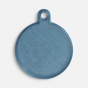Подвеска Round, 3D-печать, синий металлик