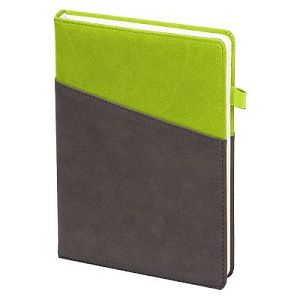 Ежедневник Smart Porta Nuba Latte А5, серый/салатовый, недатированный, в твердой обложке