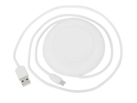 Беспроводное зарядное устройство «Disc» со встроенным кабелем 2 в 1