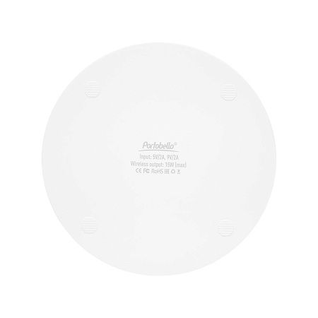Беспроводное зарядное устройство с подсветкой 15W Auris, белое