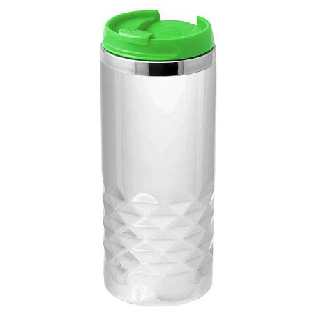 Термокружка NEXT WHITE 350мл. Белая с салатовой крышкой 6042.15