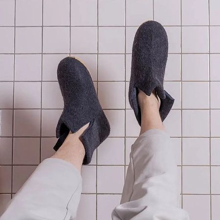 Домашние валенки Wild, темно-синие (клякса), размер 41