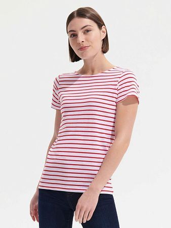 Футболка Miles Women белая с темно-синим, размер XXL