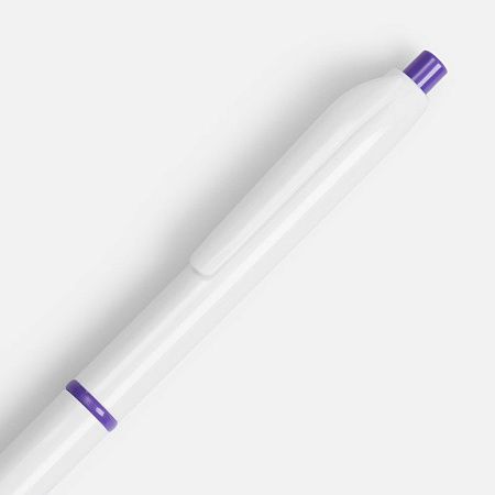 Ручка шариковая Bright Pop, белая с фиолетовым