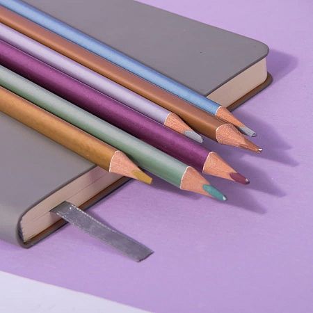 Цветные карандаши METALLIC, 6 цветов