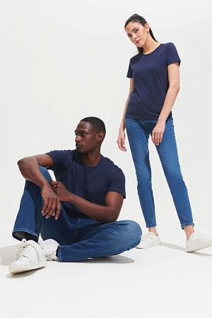 Футболка унисекс Regent 150, синяя (джинс), размер S