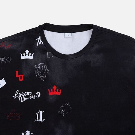 Футболка оверсайз Originelli Terry с полной запечаткой на заказ, размер XS