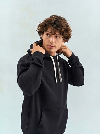 Худи унисекс Cameron, черное с серым меланжем, размер S