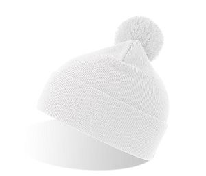 Шапка вязаная  двойная Wind-S с помпоном