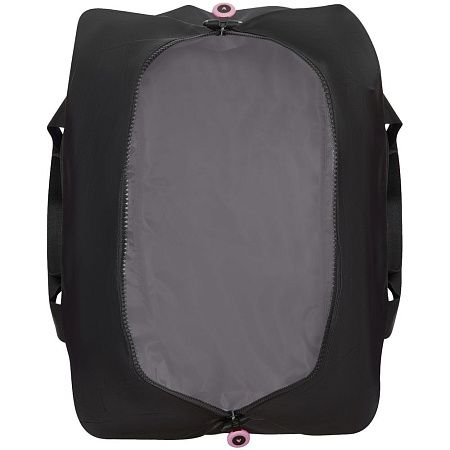 Сумка дорожная Compact Neon, черная с розовым