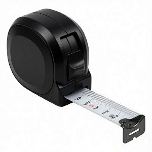 Рулетка Tools Standart, 5 метров, черная, пластиковая, с ремешком