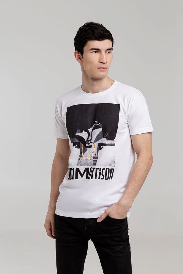 Футболка «Меламед. Jim Morrison», белая под нанесение