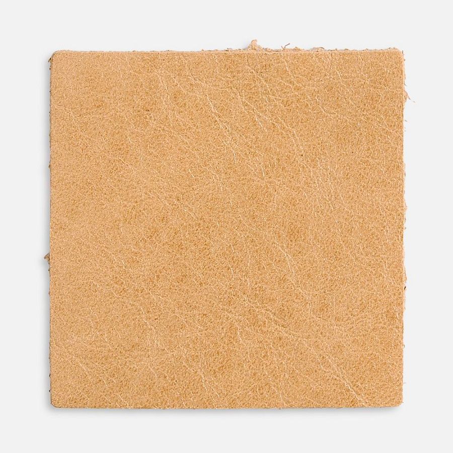 Лейбл кожаный Pasek, L, бежевый