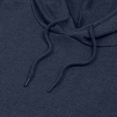 Толстовка с капюшоном унисекс Hoodie, синий меланж, размер XS